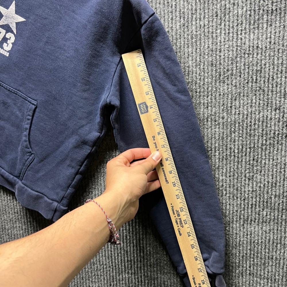 Billabong Hoodie Kids‎ Size 12 Navy Blue 73 Star Graphic Pullover Sweatshirt - Picture 7 of 8